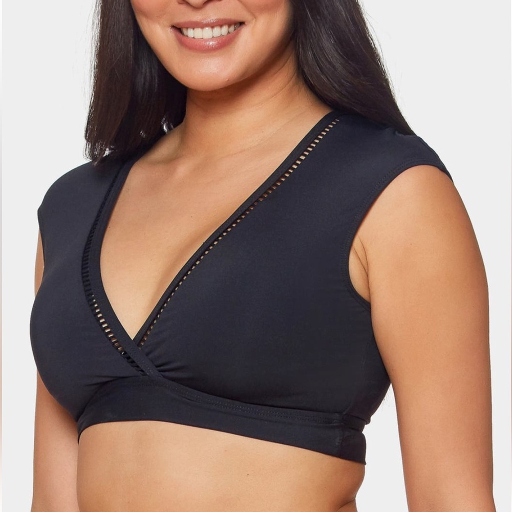 Bleu Rod Beattie Black Surplice Swim Top